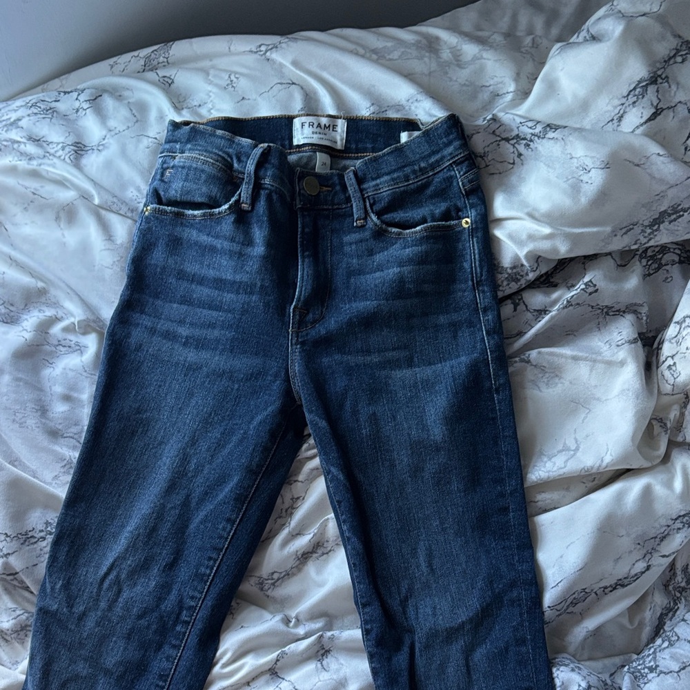 Frame Denim Women's Dark Blue Skinny Jeans